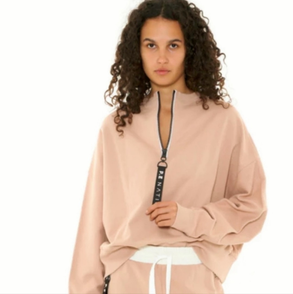 PE Nation Regain Nude Cropped Sweatshirt